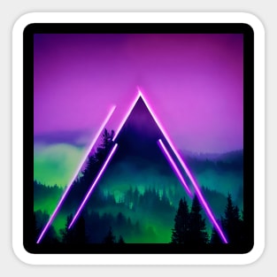 Neon Wilderness: A Journey into the Colorful Unknown Sticker